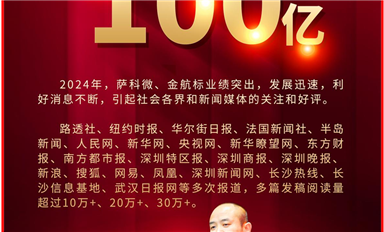全網(wǎng)點擊量超100億！2024年金航標(biāo)和薩科微動態(tài)引全球1000+家主流新聞媒體爭相報道！